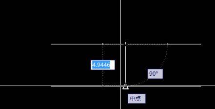 CAD怎么畫一條直線的中垂線