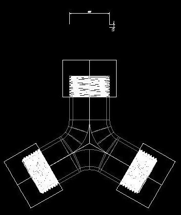 如何用CAD繪制一個(gè)三通管？